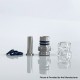 Mission Tips V2 Mini Nuke Style Drip Tip for dotMod dotAIO V1 / V2 Pod - Translucent, SS + PC