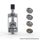 Authentic Auguse V3 RTA Atomizer - Silver, 4ml, 9 x Air Pins 0.8, 0.9, 1.0, 1.2, 1.4, 2 x 0.8, 2 x 0.9, 2 x 1.0, 2 x 1.2mm, 22mm