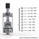 Authentic Auguse V3 RTA Atomizer - Silver, 4ml, 9 x Air Pins 0.8, 0.9, 1.0, 1.2, 1.4, 2 x 0.8, 2 x 0.9, 2 x 1.0, 2 x 1.2mm, 22mm