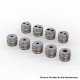 Authentic Auguse V3 RTA Atomizer - Silver, 4ml, 9 x Air Pins 0.8, 0.9, 1.0, 1.2, 1.4, 2 x 0.8, 2 x 0.9, 2 x 1.0, 2 x 1.2mm, 22mm