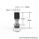 Authentic Auguse V3 510 Drip Tip for RTA / RDA / RDTA Atomizer - Black + Beige, SS + PEEK