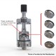 Authentic Auguse V3 RTA Atomizer - Black, 4ml, 9 x Air Pins 0.8, 0.9, 1.0, 1.2, 1.4, 2 x 0.8, 2 x 0.9, 2 x 1.0, 2 x 1.2mm, 22mm