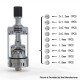 Authentic Auguse V3 RTA Atomizer - Black, 4ml, 9 x Air Pins 0.8, 0.9, 1.0, 1.2, 1.4, 2 x 0.8, 2 x 0.9, 2 x 1.0, 2 x 1.2mm, 22mm