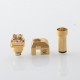 Psychomod Xcentred Style RBA Bridge for Billet / BB / Boro Mod - Gold, 5 PCS Air Pin 1.5 / 2.0 / 3.0 / 3.5 / 4.0mm