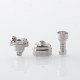 Authentic Ambition Mods STRIX RBA Boro Bridge for Billet / BB / Boro Mod - Silver, 5 PCS Air Pin 1.0, 2.0, 2.5, 3.0, 3.5mm