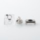 Authentic Ambition Mods STRIX RBA Boro Tank Kit for Billet / BB / Boro Mod - Silver, 5 PCS Air Pin 1.0, 2.0, 2.5, 3.0, 3.5mm