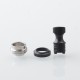 SXK Monarchy Rook Style MTL Drip Tip for BB / Billet / Boro AIO Box Mod - Black, POM + Stainless Steel