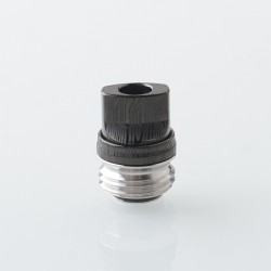 Monarchy Inverted Whistle Dama Style Drip Tip for BB / Billet / Boro AIO Box Mod - Black, Stainless Steel