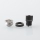 Monarchy Inverted Whistle Dama Style Drip Tip for BB / Billet / Boro AIO Box Mod - Black, Stainless Steel