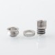 Monarchy Inverted Whistle Dama Style Drip Tip for BB / Billet / Boro AIO Box Mod - Silver, Stainless Steel