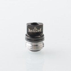 Monarchy Inverted Whistle MNCH Style Drip Tip for BB / Billet / Boro AIO Box Mod - Black, Stainless Steel
