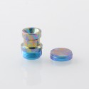 Authentic MK MODS Ti-type2 Drip Tip + Button Set for dotMod dotAIO V1 / V2 Pod - Rainbow, Titanium Alloy