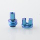 Authentic MK MODS Titanium TA Integrated Drip Tip Set for BB / Billet / Boro AIO Box Mod - Blue, 4 PCS Mouthpiece