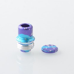 Authentic MK MODS TB Boro Drip Tip and Button for VandyVape Pulse AIO V2 80W Boro Box Mod Kit - Blue Galaxy