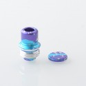 Authentic MK MODS TB Boro Drip Tip and Button for VandyVape Pulse AIO V2 80W Boro Box Mod Kit - Blue Galaxy