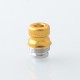 Mission Tips V2 Mini Nuke Style Drip Tip for dotMod dotAIO V1 / V2 Pod - Gold, SS + Aluminum