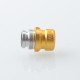 Mission Tips V2 Mini Nuke Style Drip Tip for dotMod dotAIO V1 / V2 Pod - Gold, SS + Aluminum