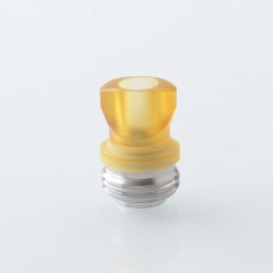 SXK Monarchy Thick Hybrid Style DL Drip Tip for BB / Billet / Boro AIO Box Mod - Brown, PEI + Stainless Steel