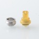 SXK Monarchy Thick Hybrid Style DL Drip Tip for BB / Billet / Boro AIO Box Mod - Brown, PEI + Stainless Steel