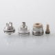 Monarchy OST Old School Style MTL RTA Rebuildable Tank Atomizer - Silver, Air Pins 1.0 / 1.2 / 1.5 / 1.8mm, 22mm