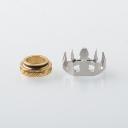 Replacement Decorative Ring Set for Monarchy Mobb MS Scepter LOTR Style RBA Bridge - Silver + Gold, Stainless Steel + Titanium
