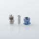 Mission Tips V2 Mini Nuke Style Drip Tip for dotMod dotAIO V1 / V2 Pod - Blue, SS + Titanium