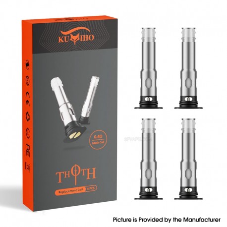 [Ships from Bonded Warehouse] Authentic Kumiho THOTH Coils for THOTH T, THOTH G, THOTH C, THOTH S Pod System - 0.4ohm (4 PCS)