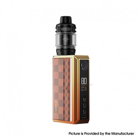 [Ships from Bonded Warehouse] Authentic Voopoo Drag 5 177W Box Mod Kit with Uforce-X Tank - Sunset Orange, VW 5~177W, 2 x 18650