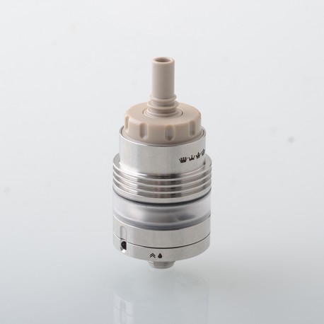 SXK Monarchy OST Old School Style MTL RTA Rebuildable Tank Atomizer - Silver, Air Pins 0.8 / 1.0 / 1.2 / 1.5 / 1.8mm, 22mm