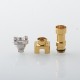 Kontrl Mkro Style RBA Bridge for Billet / BB / Boro Mod - Gold, 316SS, 5 PCS Air Pin 1.0 / 1.2 / 2.5 / 3.5 / 4.0mm