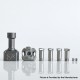 Rekavape Wick'D XO Style RBA Bridge for BB / Billet / Boro Mod - Gun Metal, 5 PCS Air Pin 1.0 / 2.5 / 3.0 / 3.5 / 4.0mm