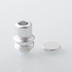 Authentic MK MODS TB Boro Drip Tip and Button for VandyVape Pulse AIO V2 80W Boro Box Mod Kit - Silver