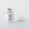 Authentic MK MODS TB Boro Drip Tip and Button for VandyVape Pulse AIO V2 80W Boro Box Mod Kit - Silver