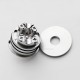 Replacement Dual Coil Deck Base for Flash E-Vapor FEV V4.5 / V4.5S+ RTA - Silver