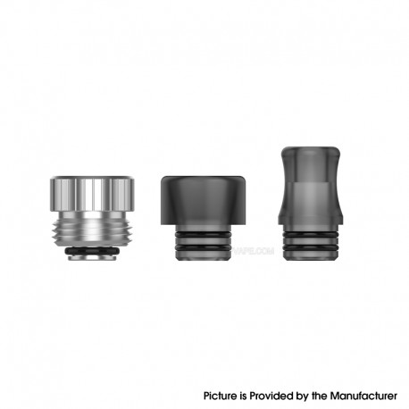 Authentic MECHVAPE 510 Nuts & Drip Tip Pack - Translucent Black, 510 Nut / 510 DT Drip Tip / 510 MTL Drip Tip