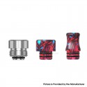 Authentic MECHVAPE 510 Nuts & Drip Tip Pack - Resin Red, 510 Nut / 510 DT Drip Tip / 510 MTL Drip Tip