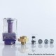 Rekavape Dotshell Limited Edition Style RBA Tank w/ 3 MTL Pin for dotMod dotAIO V1 / V2 AIO Pod - Purple, 1.0mm + 1.2mm + 1.5mm