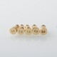 Monarchy Mobb Ultra Style RBA Bridge for BB / Billet / Boro Mod - Gold, 6 PCS Air Pin 1.0 / 1.2 / 1.5 / 2.0 / 2.5 / 3.0mm