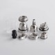 Skyline R Style RTA Rebuildable Tank Atomizer w/ RDL Airdisk - Silver, 3.2ml, 2mm / 1.5 x 3mm / 1.5 x 3.9mm /2 x 3.9mm, 22mm Dia