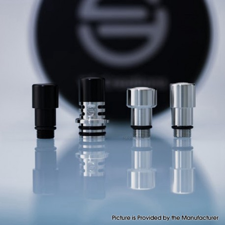 Authentic YG Creations G4 510 Drip Tip Set - Silver + Black, 316 Stainless Steel + POM