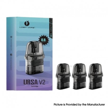 [Ships from Bonded Warehouse] Authentic Lost Vape Ursa V2 Pod Cartridge for Ursa Nano / Ursa Baby Pod - 0.8ohm, 2.5ml (3 PCS)