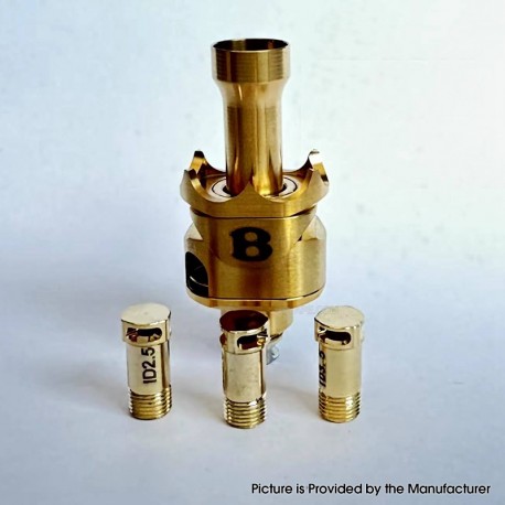 Monarchy MOBB MS Scepter Style RBA Bridge for Billet / BB / Vandy Pulse AIO / Boro - Gold B, 2.5 / 3 / 3.5mm