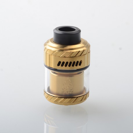 Authentic ThunderHead Creations & Mike Vapes Blaze MAX RTA Rebuildable Tank Atomizer - Gold, 5.5ml / 7ml, 30mm Diameter