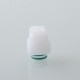 Rekavape Kontrl KTM W. BLCK BASE Style 510 Drip Tip with 1 PC Decorative Ring - White, POM