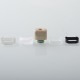 Rekavape Kontrl KTM W. BLCK BASE Style 510 Drip Tip with 4 PCS Decorative Ring - Beige, PEEK