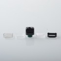 Rekavape Kontrl KTM W. BLCK BASE Style 510 Drip Tip with 4 PCS Decorative Ring - Black, POM