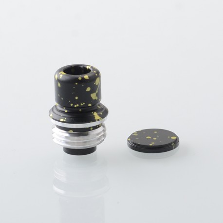 Authentic MK MODS TB Boro Drip Tip and Button for VandyVape Pulse AIO V2 80W Boro Box Mod Kit - Black Galaxy