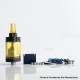 Rekavape Four One Five 415V2 415 V2 Style MTL RTA Atomizer - Black, 316SS + PEI, 4ml, 22mm, Diameter