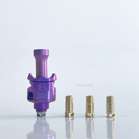 Rekavape Monarchy MOBB MS Scepter Style RBA Bridge for Billet / BB / Vandy Pulse AIO / Boro - Purple, Titanium, 2.5 / 3 / 3.5mm