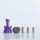 Rekavape Monarchy MOBB MS Scepter Style RBA Bridge for Billet / BB / Vandy Pulse AIO / Boro - Purple, Titanium, 2.5 / 3 / 3.5mm